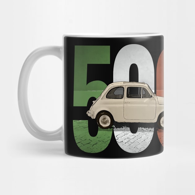 A Classic Fiat 500 on Black by CACreative